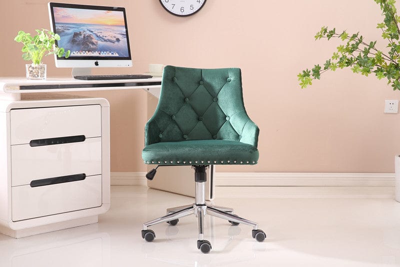 Brigg Office Chair Upholstered Velvet Buttoned Back