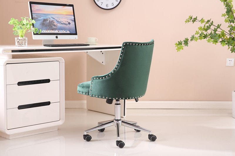 Brigg Office Chair Upholstered Velvet Buttoned Back