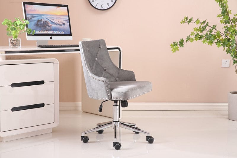 Brigg Office Chair Upholstered Velvet Buttoned Back