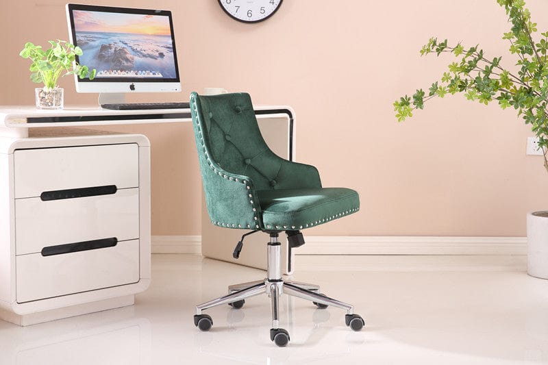 Brigg Office Chair Upholstered Velvet Buttoned Back