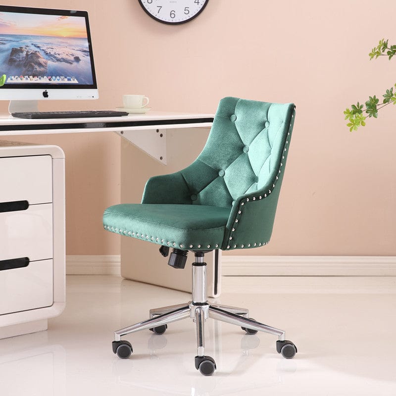 Brigg Office Chair Upholstered Velvet Buttoned Back