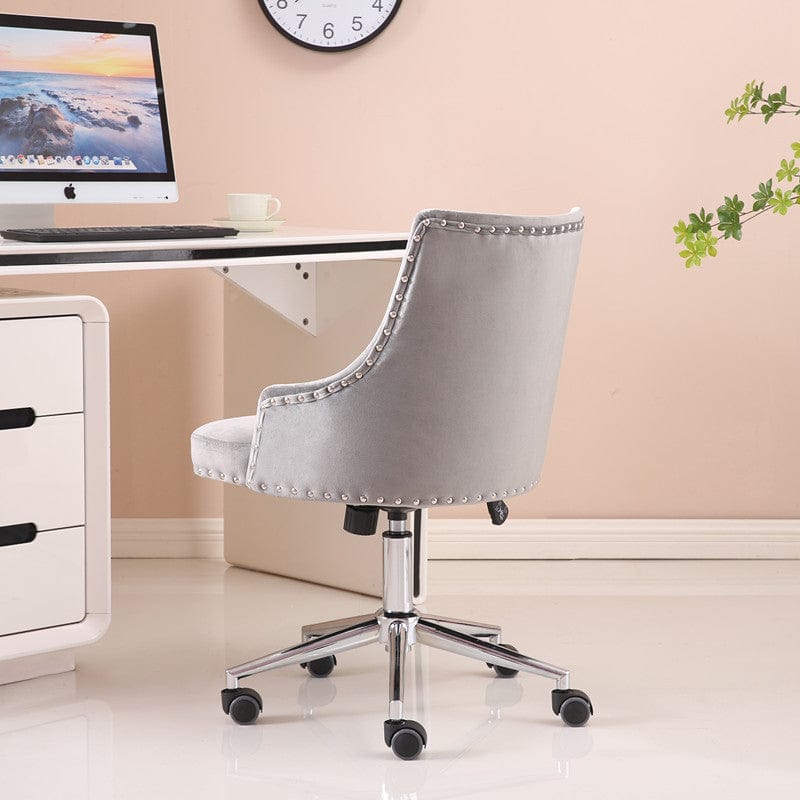 Brigg Office Chair Upholstered Velvet Buttoned Back