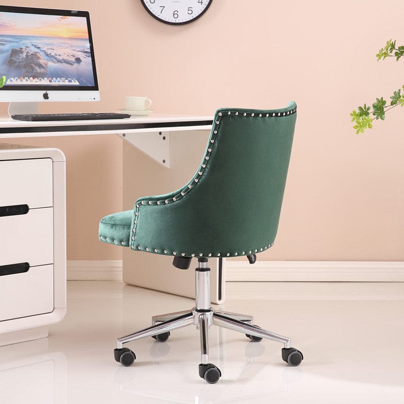 Brigg Office Chair Upholstered Velvet Buttoned Back