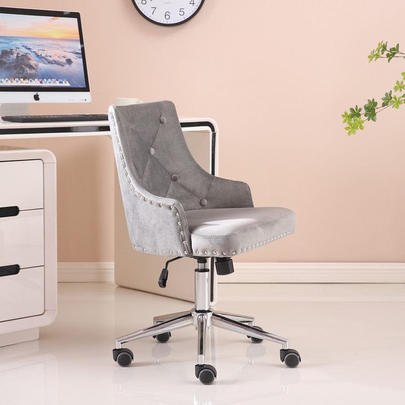 Brigg Office Chair Upholstered Velvet Buttoned Back