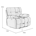 Sleek Velvet Recliner Armchair Manual Or Electric Option