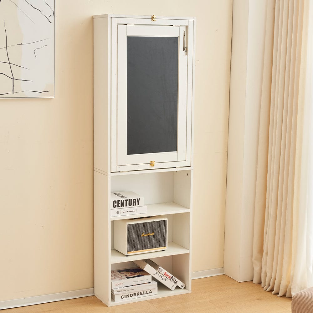 Heritage Foldable Wooden Convertible Office Desk Bookshelf With Blackboard