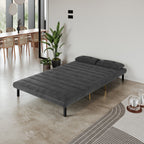 Jola Velvet Foldable 2 Seater Sofa Bed with Pillows