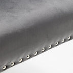 Avers Grey Velvet Button Back Dining Chairs