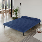 Jola x Large Velvet Foldable 2.5 Seater Sofa Bed with Pillows