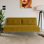 Jola x Large Velvet Foldable 2.5 Seater Sofa Bed with Pillows