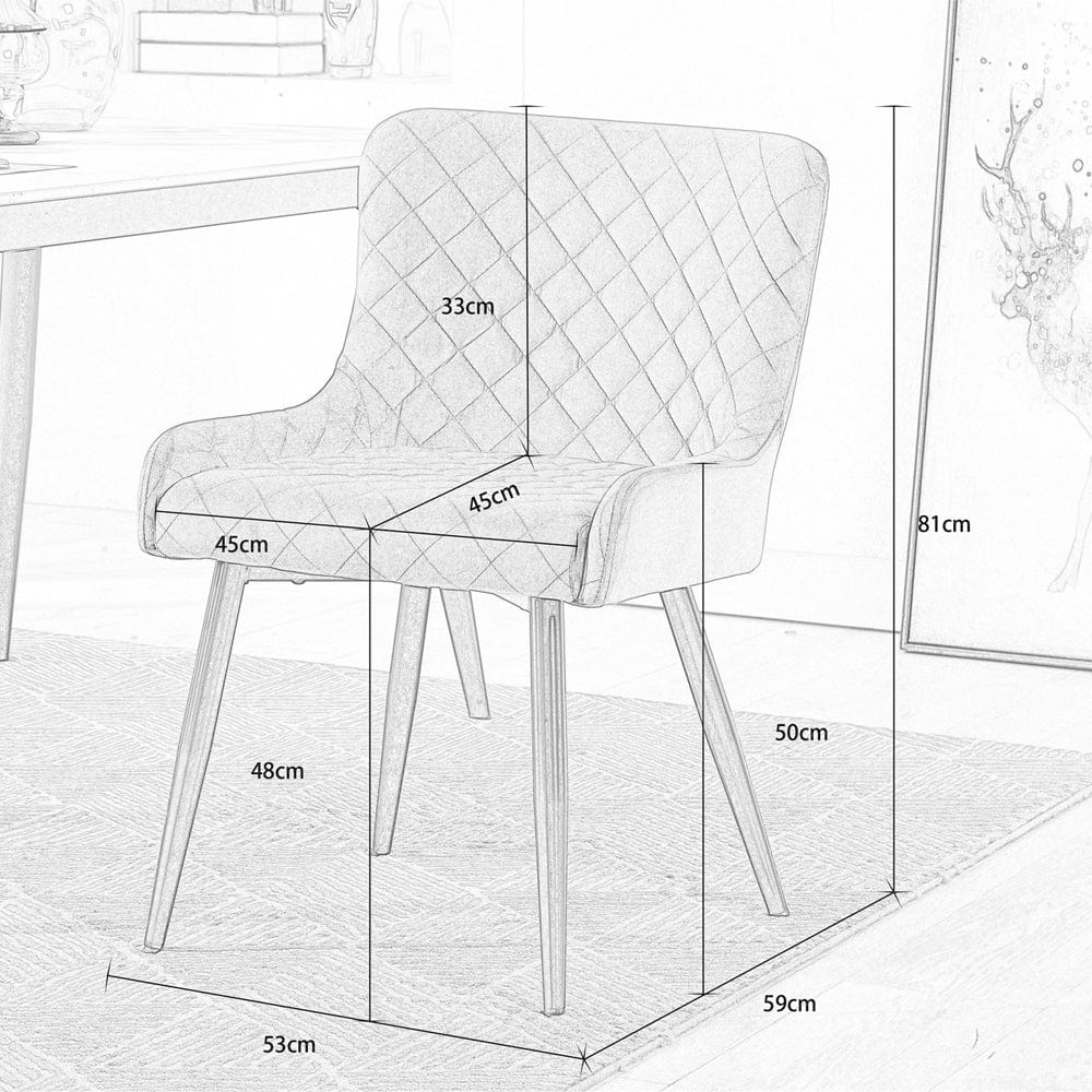 Belluno Extending Dining Table Set with 4 Velvet Chairs