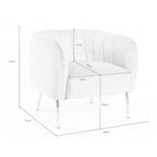 Russell Velvet Armchair In Green