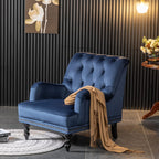 Darwin Velvet Accent Chair In Blue