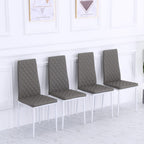 Orsa Rectangle Concrete Effect Dining Table Set with 4 Chairs