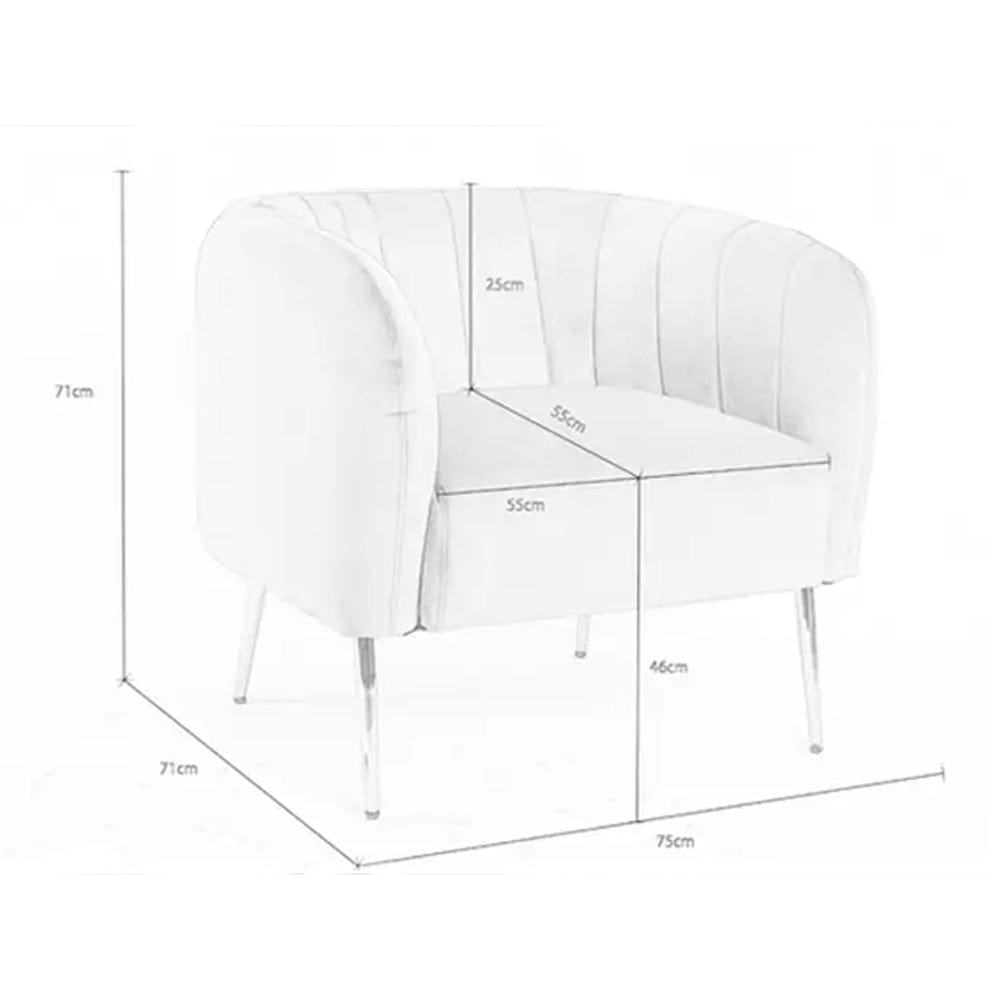 Russell Velvet Armchair In Moss Green