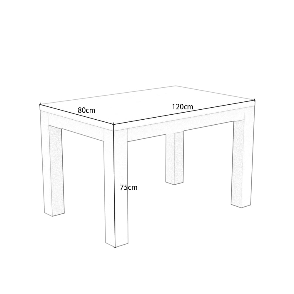 Agata 120cm - 240cm Transformer Table High Gloss Extending Dining Table