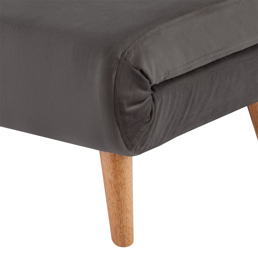 Jola Velvet Foldable Sofa Bed with Pillow 1 Seater