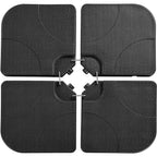 Water Filled Garden Parasol Base 4 Pack in Black