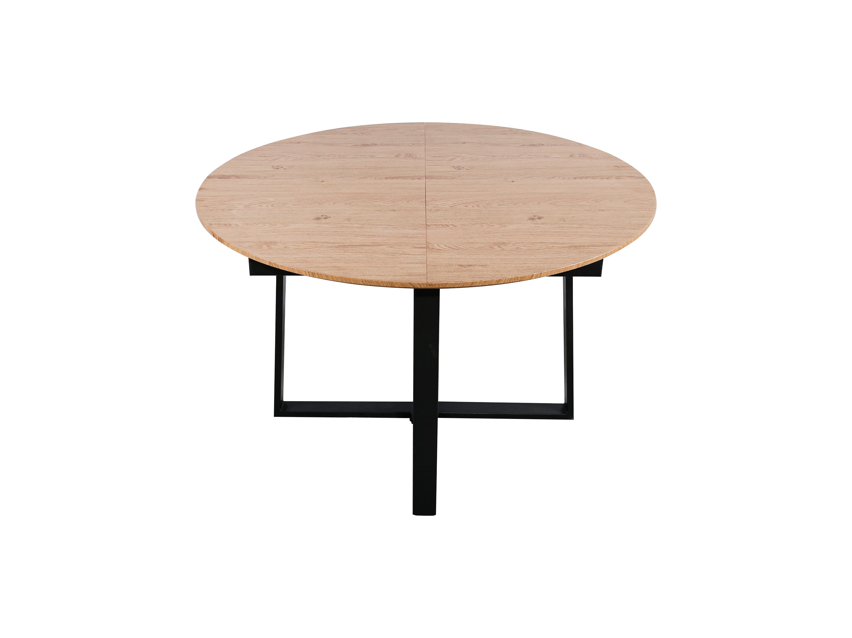 Belluno Industrial Style 160cm Round Extending Dining Table With 2/4 Dining Chairs
