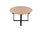 Belluno Industrial Style 160cm Round Extending Dining Table