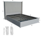 Russell Pneumatic Ottoman Storage Bed Double / King Bed Lift Up Storage Bed Frame