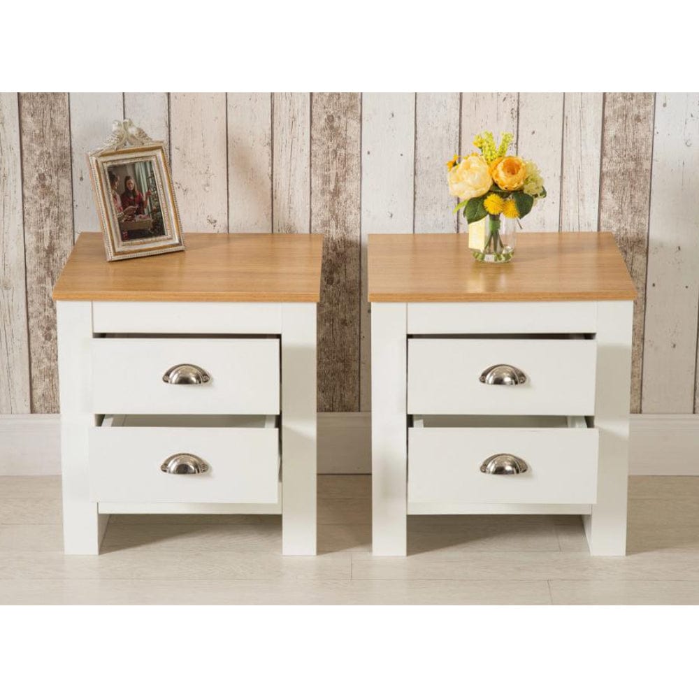 Heritage 3 Piece Bedside Chest Set With 2 Bedside Tables
