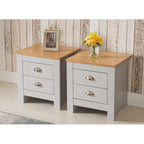 Heritage 3 Piece Bedside Chest Set With 2 Bedside Tables
