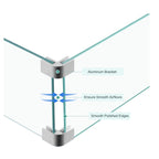 Fire Pit Wind Guard Glass Rectangular Glass Shield Clear Tempered Glass Flame Guard