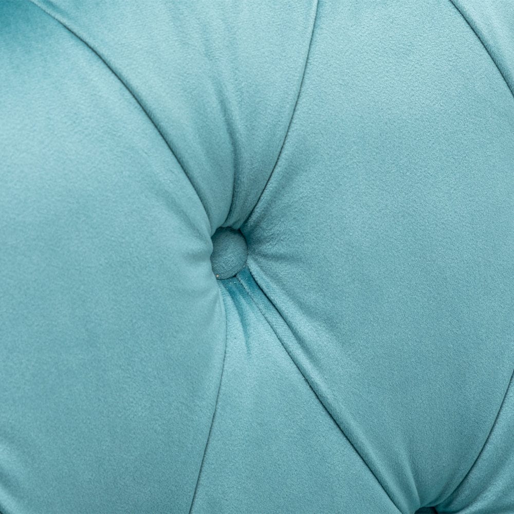 Darwin Velvet Accent Chair In Light Blue