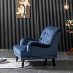 Darwin Velvet Accent Chair In Blue