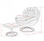 Sol Swivel Chair With Footstool