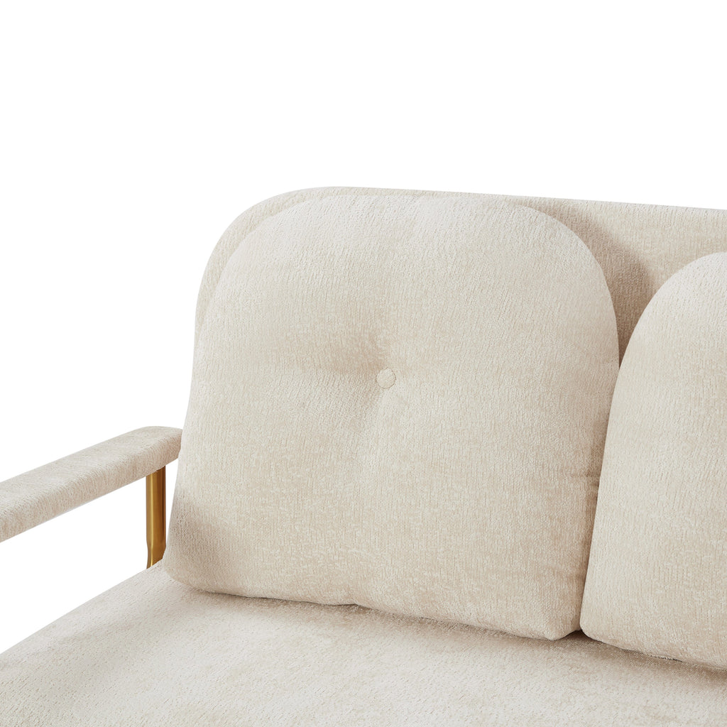 Bola Boucle Foldable 2 Seater Sofa Bed With Pillows