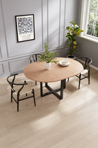 Belluno Industrial Style 160cm Round Extending Dining Table