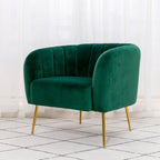 Russell Velvet Armchair In Green