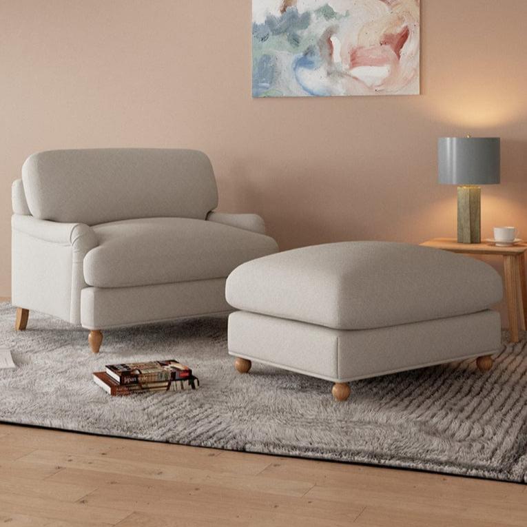 Bunburry Leisure Chair Upholstered Armchair With Ottoman