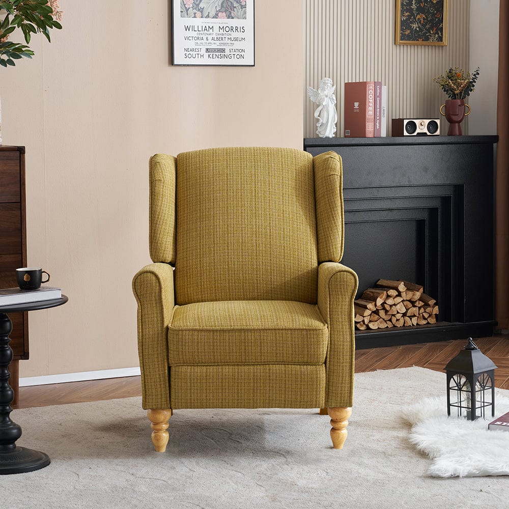 Ascot Velvet Pushback Recliner Chair
