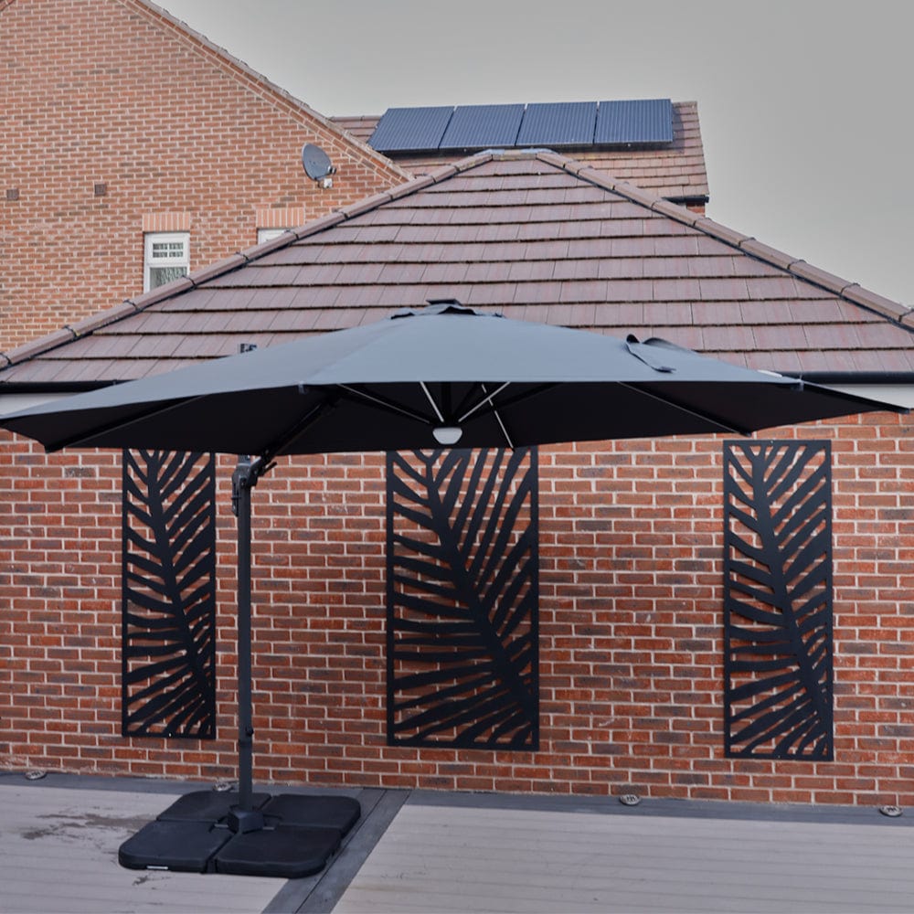 Roma 3.5M Cantilever Parasol with Solar LED lights