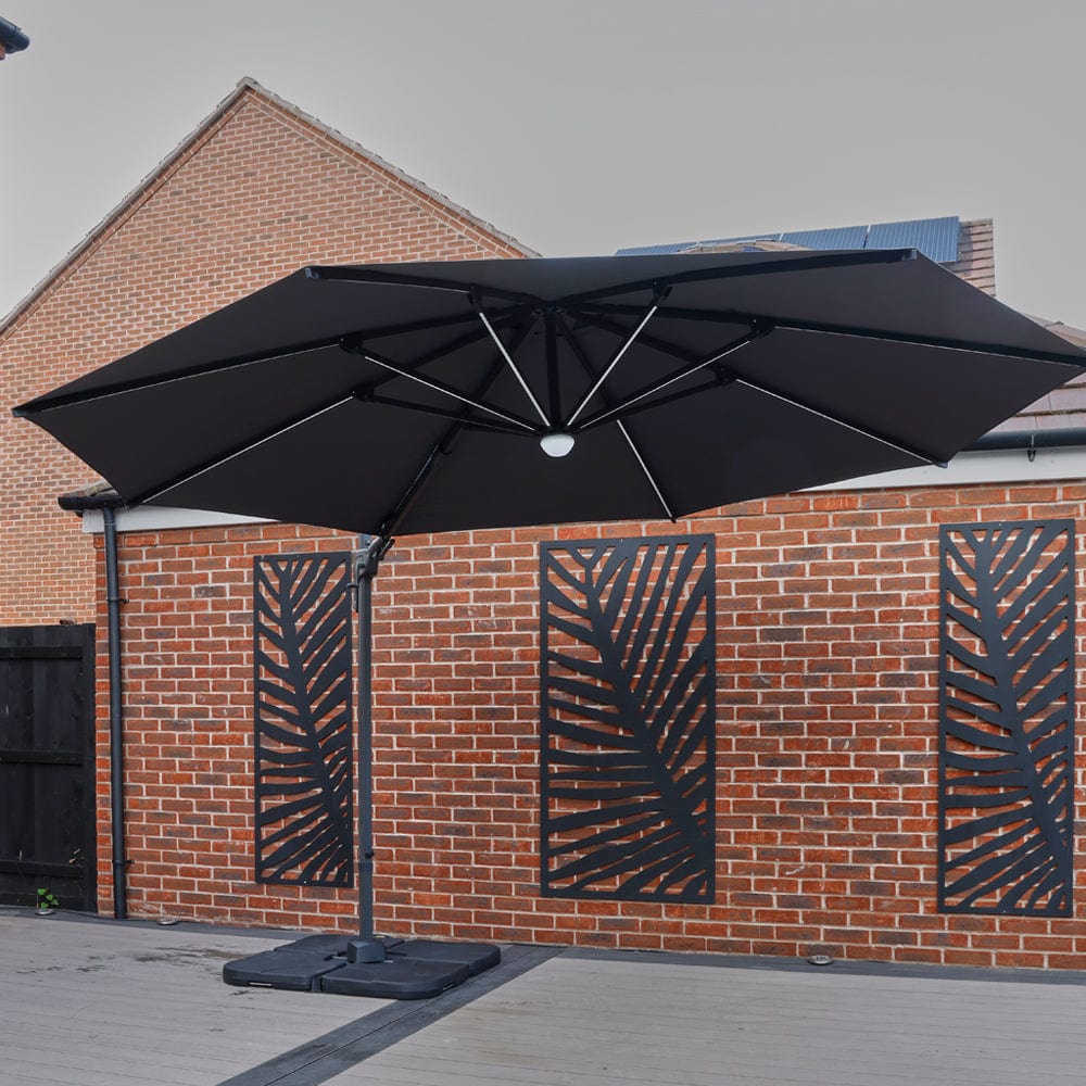 Roma 3.5M Cantilever Parasol with Solar LED lights