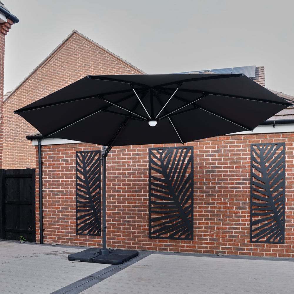 Roma 3.5M Cantilever Parasol with Solar LED lights