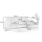 Anti-Scratching Microfibre Fabric Corner Sofa Storage Sofa 3 Seater Corner Sofa With Chaise