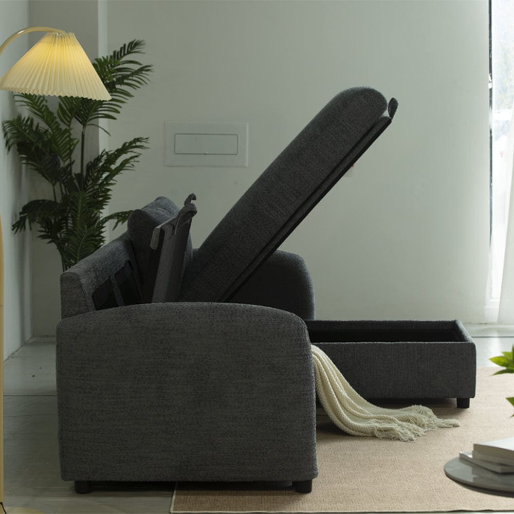 Teddy Fleece 3 Seater Corner Sofa Boucle Storage Sofa With Chaise