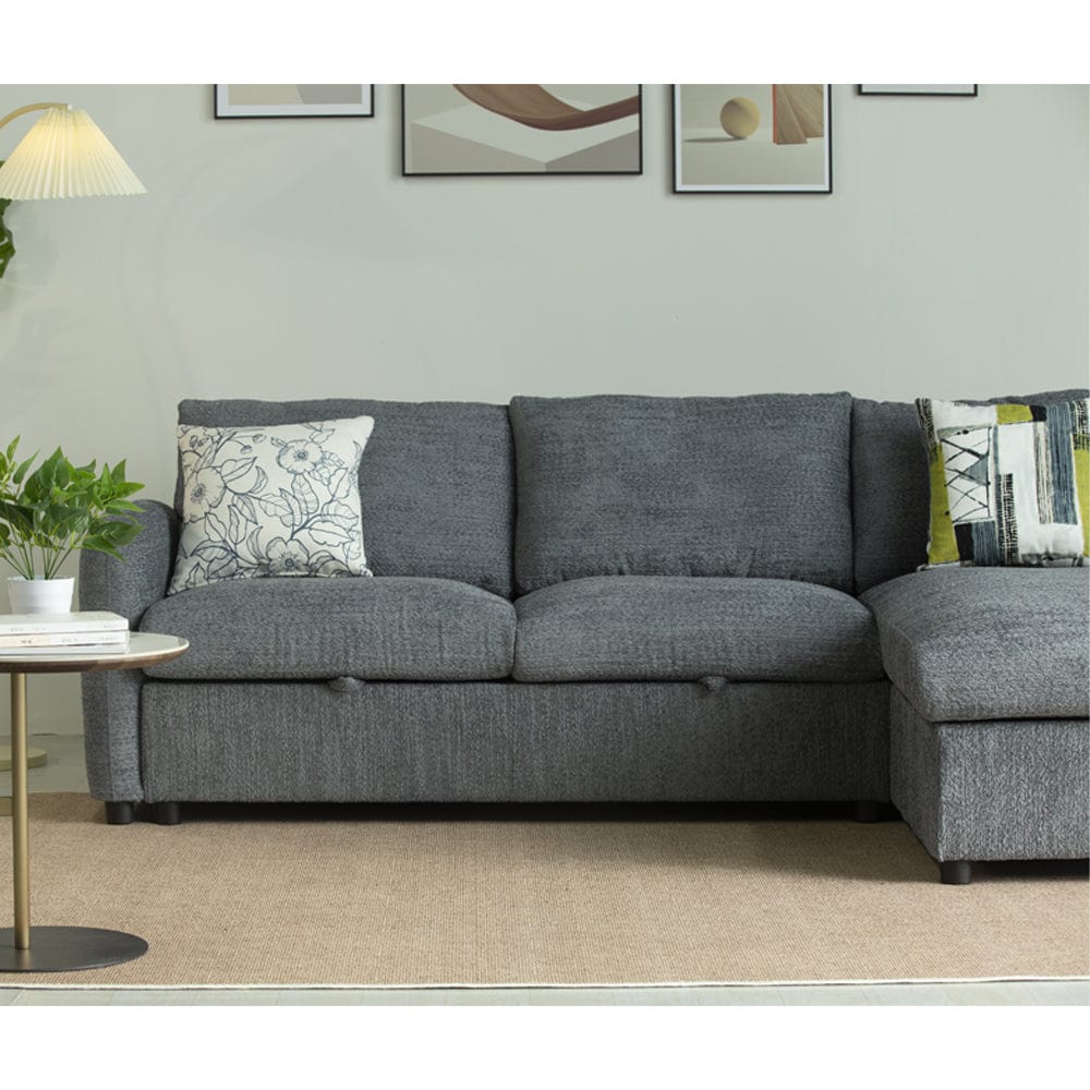 Teddy Fleece 3 Seater Corner Sofa Boucle Storage Sofa With Chaise