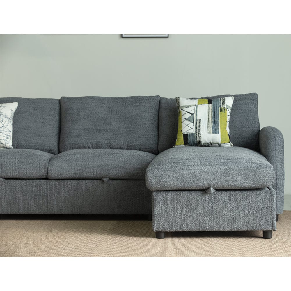 Teddy Fleece 3 Seater Corner Sofa Boucle Storage Sofa With Chaise