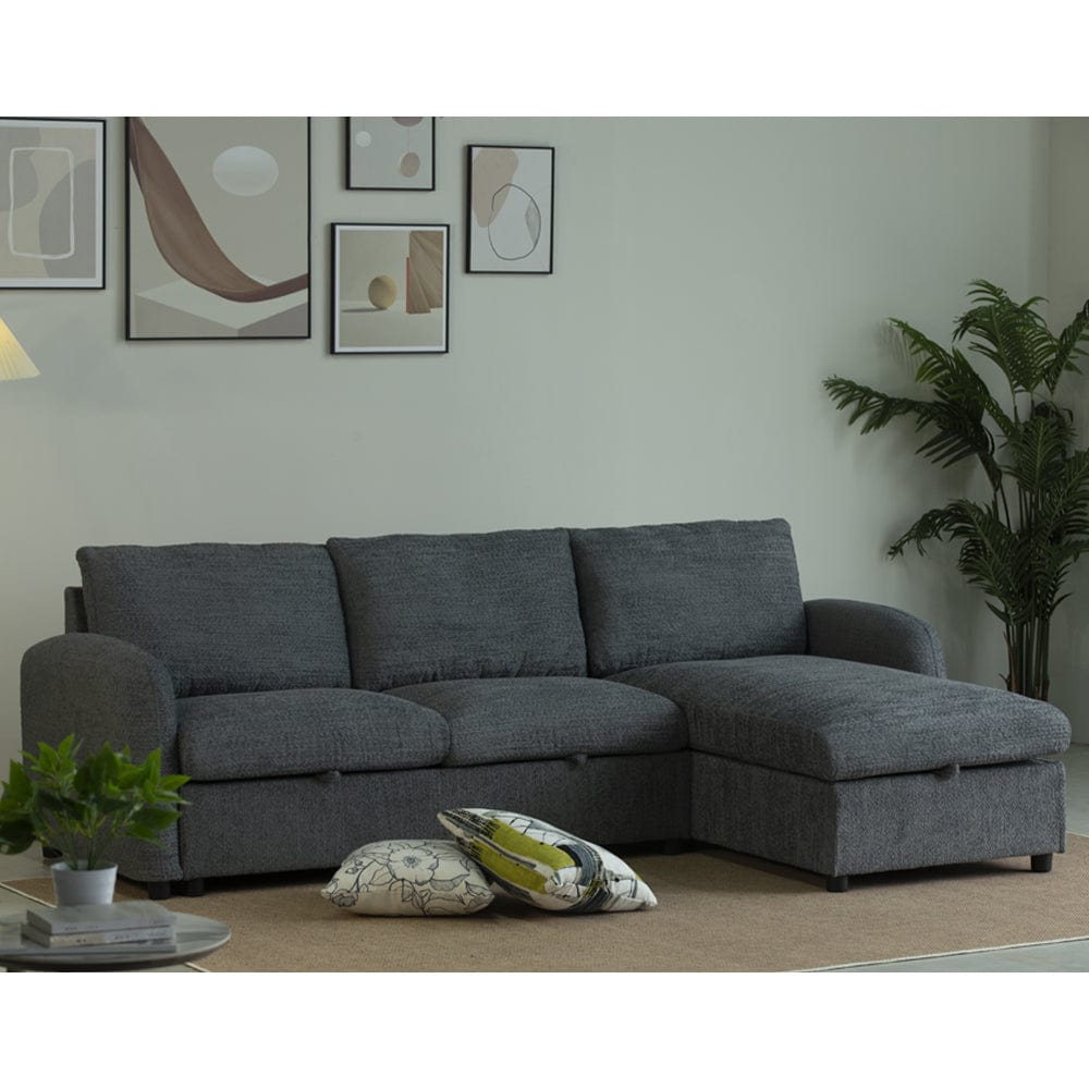 Teddy Fleece 3 Seater Corner Sofa Boucle Storage Sofa With Chaise
