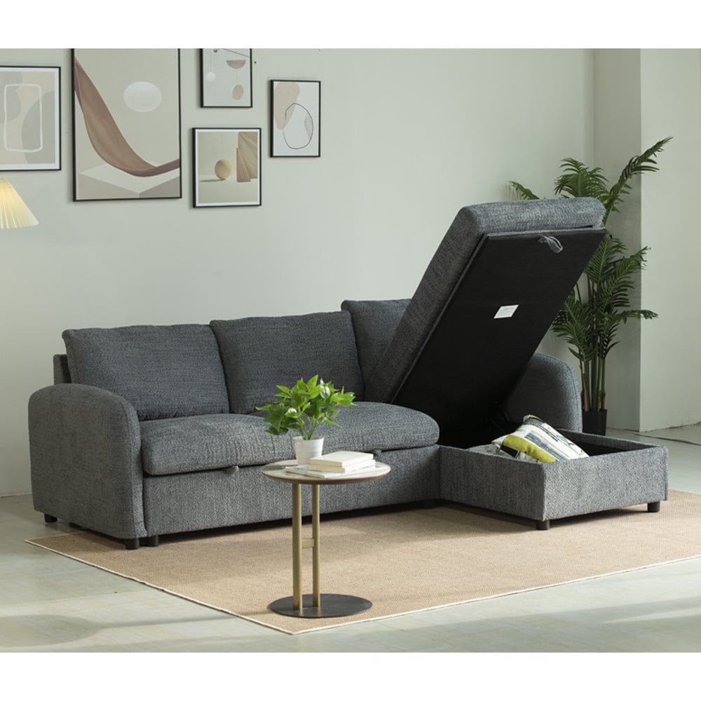 Teddy Fleece 3 Seater Corner Sofa Boucle Storage Sofa With Chaise