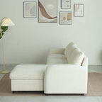 Teddy Fleece 3 Seater Corner Sofa Boucle Storage Sofa With Chaise