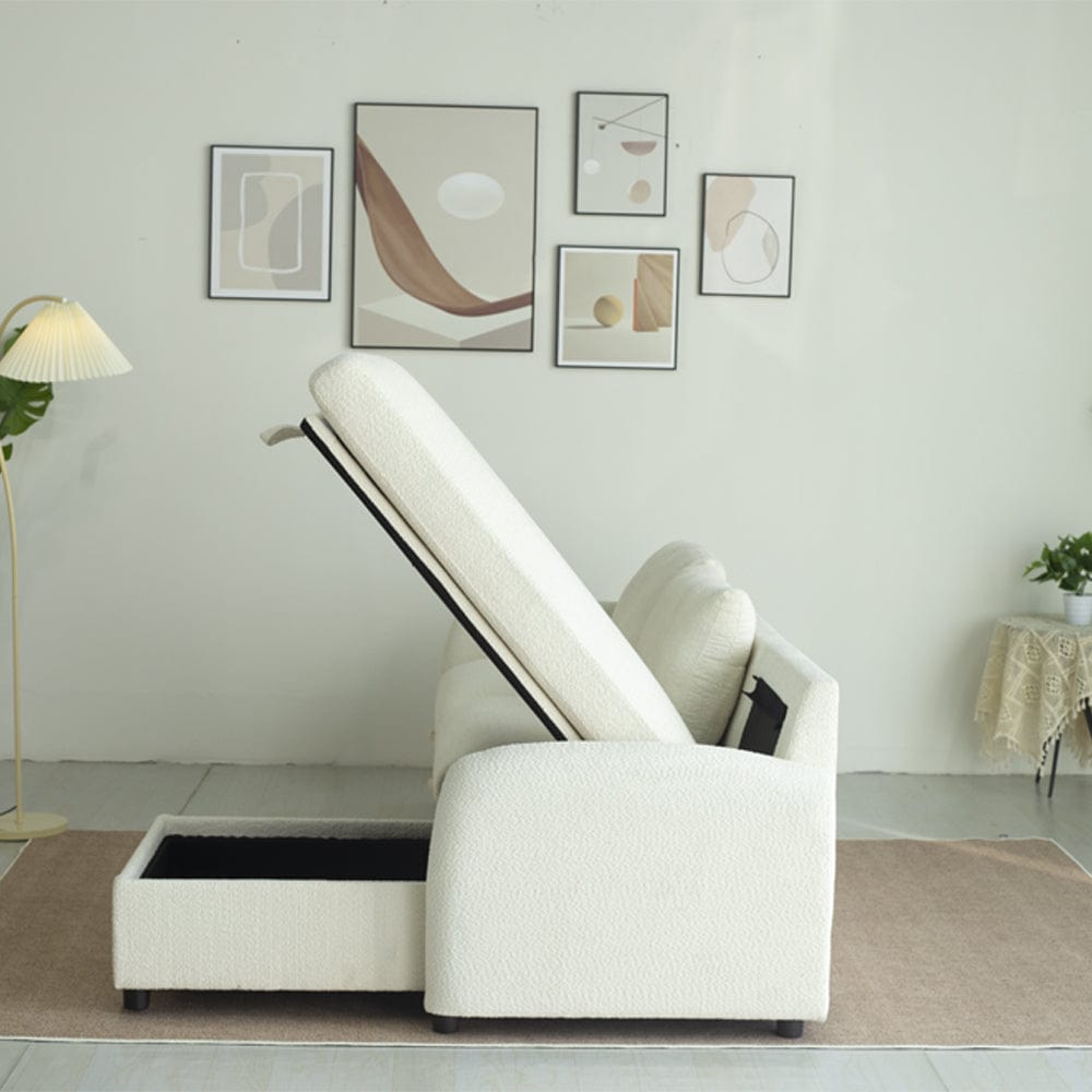 Teddy Fleece 3 Seater Corner Sofa Boucle Storage Sofa With Chaise