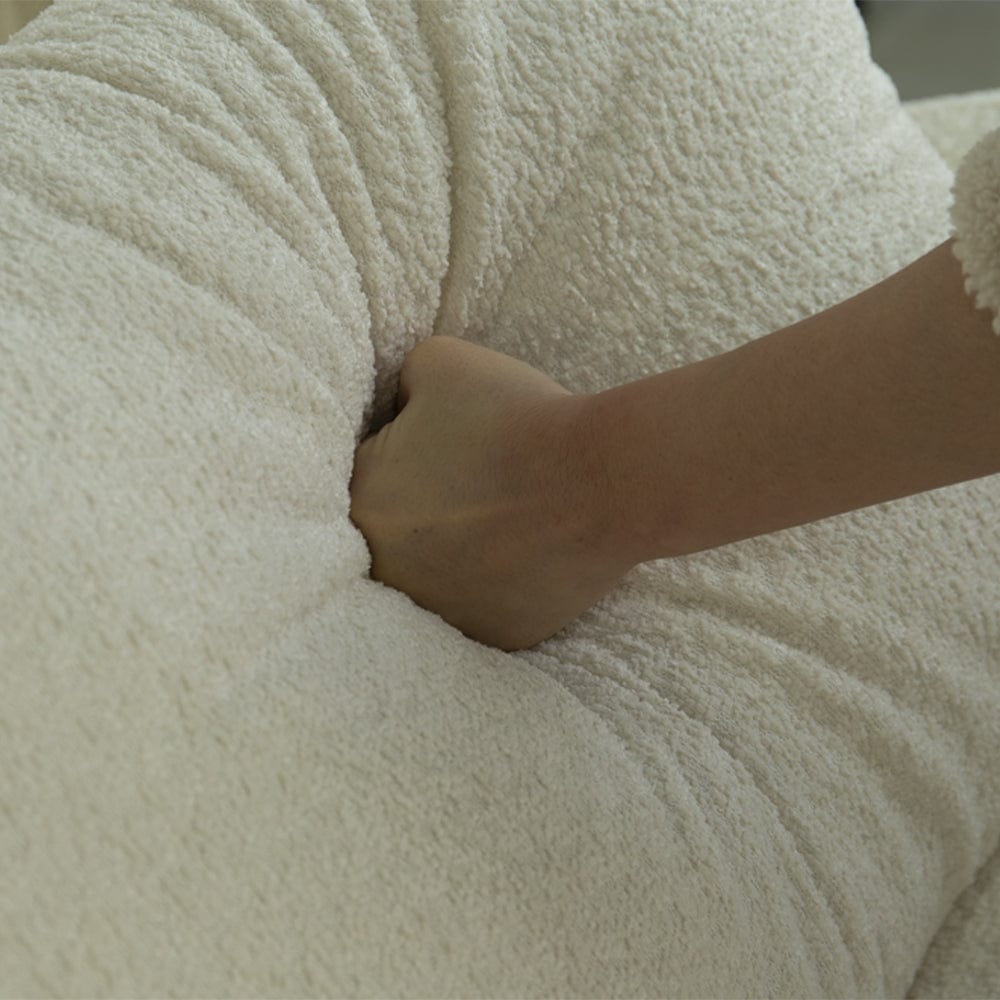 Teddy Fleece 3 Seater Corner Sofa Boucle Storage Sofa With Chaise