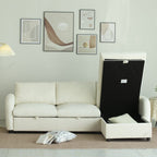 Teddy Fleece 3 Seater Corner Sofa Boucle Storage Sofa With Chaise