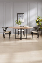Belluno Industrial Style 160cm Round Extending Dining Table
